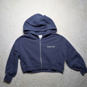 Zara Kids Cropped Zip Hoodie | Size 6
